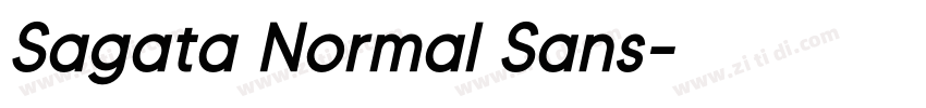 Sagata Normal Sans字体转换